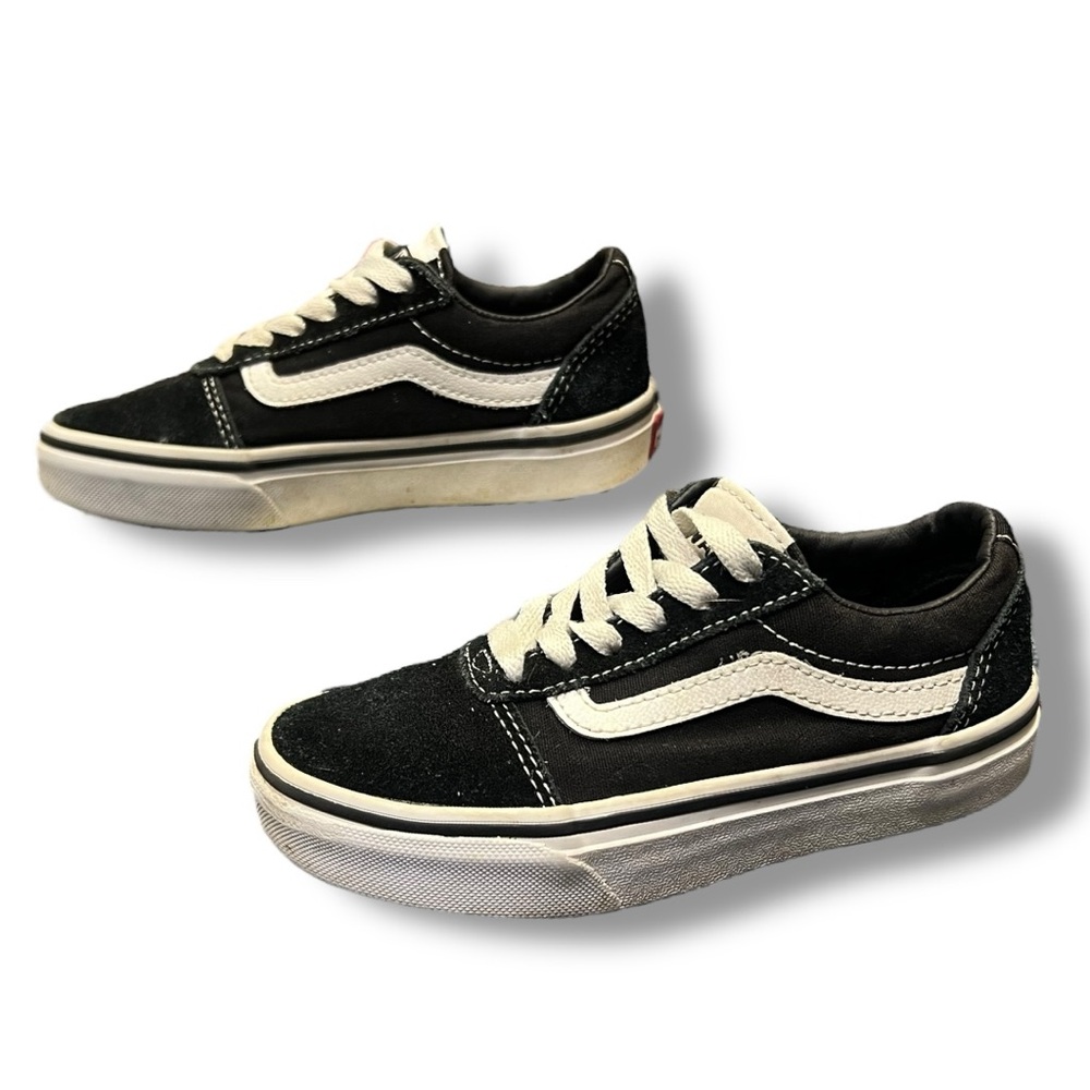 Vans Old Skool Black White Suede Canvas Skate Shoes US Youth 12 500714